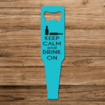 Desfăcător de bere personalizat cu design "Keep calm and drink on"