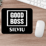 Mouse Pad Personalizat cu nume - Good Boss
