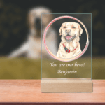 Plachetă Acrilică Personalizată cu mesaj - Golden Labrador