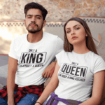 Set Tricouri Cuplu Personalizate - Only a King/Queen