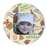 Magnet Rotund Personalizat cu poză - Happy Birthday