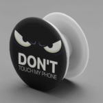 Suport pentru telefon PopGrip - Don't touch my phone Black