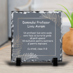 Piatră Ardezie Pătrată Personalizată cu mesaj pentru Profesor