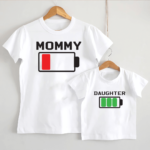 Set Tricouri Mamă-Fiică Personalizate - Battery Low