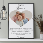 Tablou Personalizat pentru Bunici - cu o poză și mesaj - 30x40cm