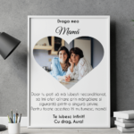 Tablou Personalizat pentru Mamă - cu o poză și mesaj - 30x40cm