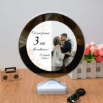 Oglindă Magică cu Led Personalizată cu poză și mesaj -Aniversare