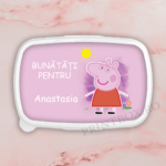 Lunch Box Personalizat cu nume și mesaj - Peppa Pig
