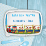 Lunch Box Personalizat cu nume și mesaj Papa Bun
