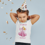 Tricou pentru copii personalizat cu nume și mesaj – Princess