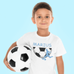 Tricou pentru copii personalizat cu nume - Fotbal