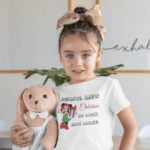 Tricou pentru copii personalizat – Primul Crăciun ca soră mai mare