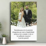 Tablou Canvas Personalizat cu o poză și mesaj – Wedding, Diferite Dimensiuni