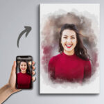 Tablou Canvas Personalizat - Fundal Watercolor Adaptiv - Diferite Dimensiuni